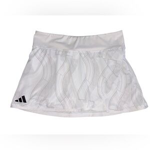 adidas Club Tennis Graphic Skirt White Skort Size L Built-In Shorts Athleisure